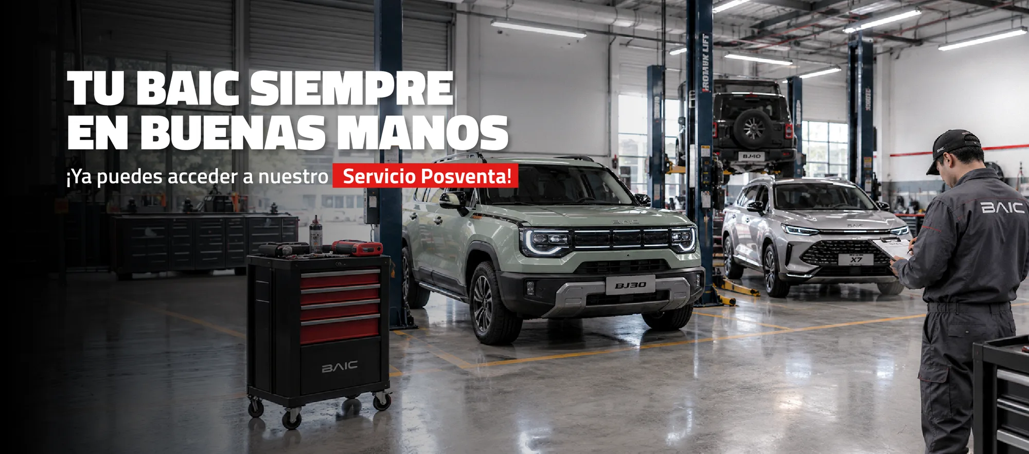 Tu BAIC siempre en buenas manos. Ya puedes acceder a nuestro Servicio Posventa.